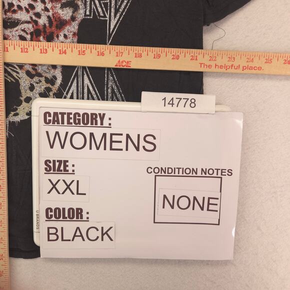 Def Leppard Band Graphic Short Sleeve Crew Neck Shirt Womens Size 2XL Black - Picture 8 of 9